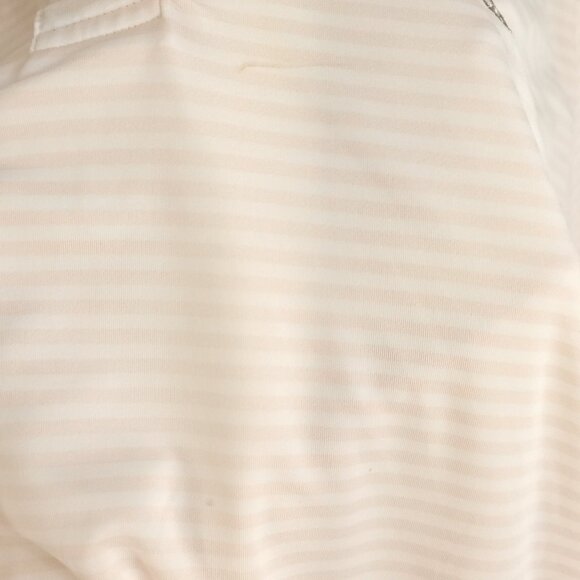 FootJoy FJ Golf Polo Shirt Men's Large Pink White Striped Embroidered Duck Woods - Picture 9 of 15